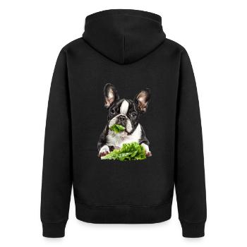 Chien - Veste à capuche bio Premium Unisexe - noir - Dos - Nico (187cm)
