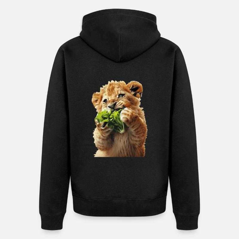 Lion - Veste à capuche bio Premium Unisexe - noir