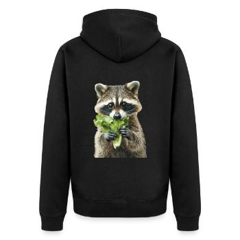Raton laveur - Veste à capuche bio Premium Unisexe - noir - Dos - Nico (187cm)