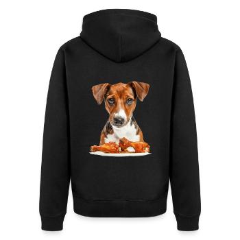 Chien - Veste à capuche bio Premium Unisexe - noir - Dos - Nico (187cm)