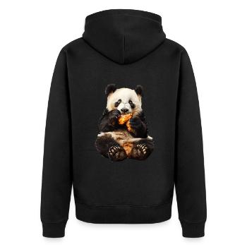 Panda - Veste à capuche bio Premium Unisexe - noir - Dos - Nico (187cm)