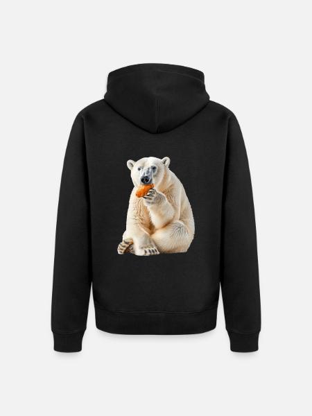 Polar bear - Unisex Premium Organic Zip Hoodie - black