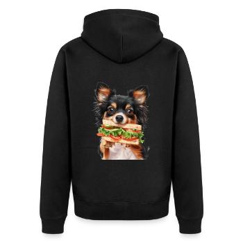 Chien - Veste à capuche bio Premium Unisexe - noir - Dos - Nico (187cm)