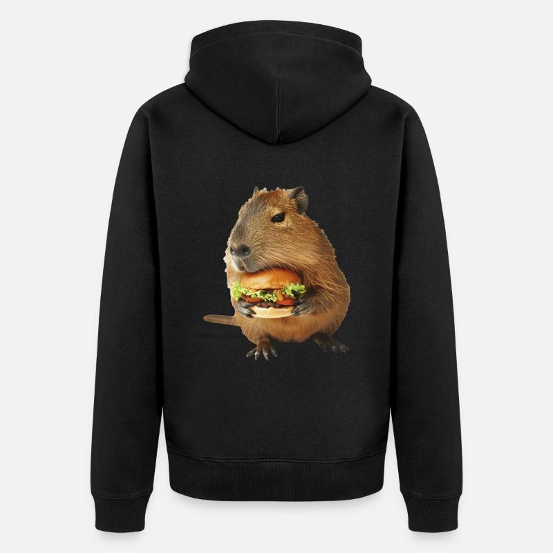 Capybara - Veste à capuche bio Premium Unisexe - noir