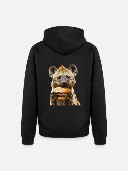 Hyena - Unisex Premium Organic Zip Hoodie - black