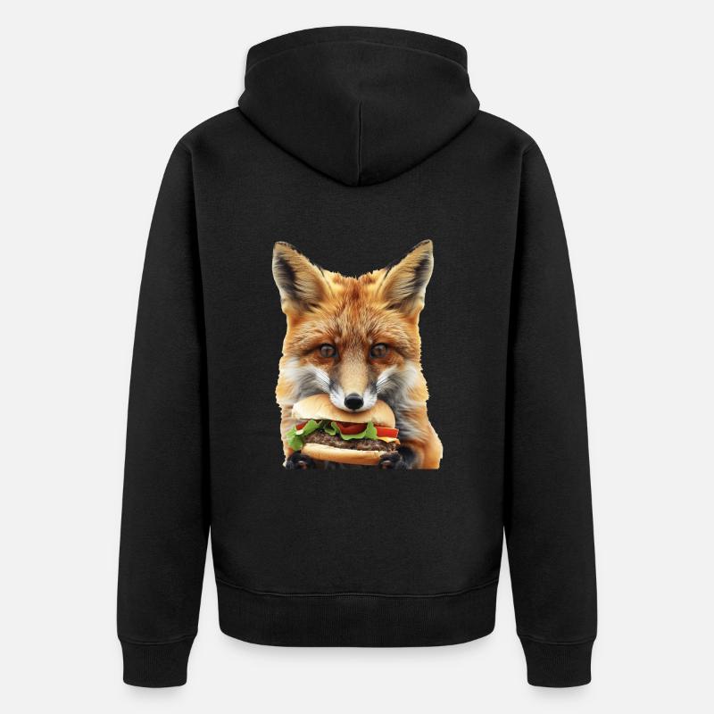 Fuchs - Unisex Premium Bio Zip Hoodie - Schwarz