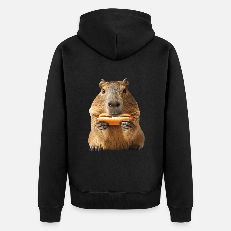 Capybara - Veste à capuche bio Premium Unisexe - noir