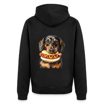 Chien - Veste à capuche bio Premium Unisexe - noir - Dos - Nico (187cm)