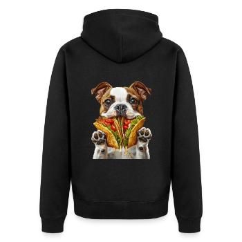 Chien - Veste à capuche bio Premium Unisexe - noir - Dos - Nico (187cm)