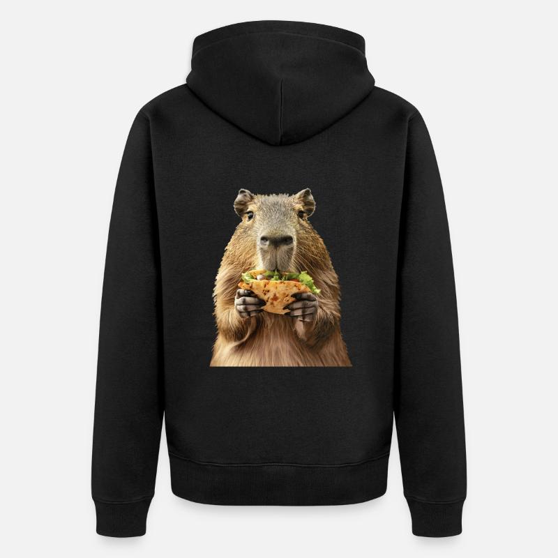 Capybara - Veste à capuche bio Premium Unisexe - noir