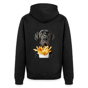 Dogue allemand - Veste à capuche bio Premium Unisexe - noir - Dos - Nico (187cm)