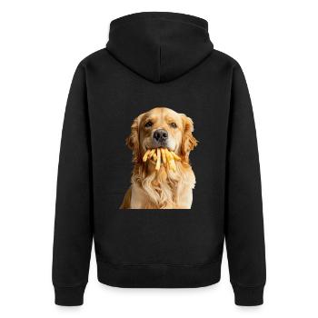Golden retriever - Veste à capuche bio Premium Unisexe - noir - Dos - Nico (187cm)