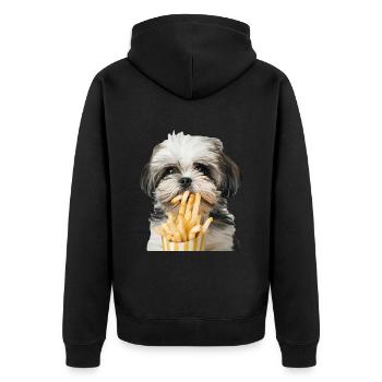 Shih Tzu - Veste à capuche bio Premium Unisexe - noir - Dos - Nico (187cm)