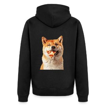 Akita - Veste à capuche bio Premium Unisexe - noir - Dos - Nico (187cm)