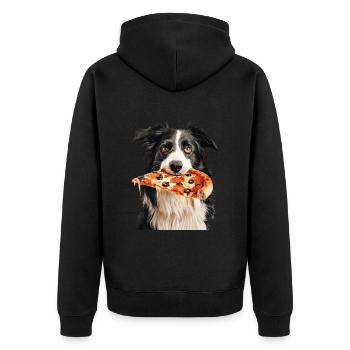 Border Collie - Veste à capuche bio Premium Unisexe - noir - Dos - Nico (187cm)