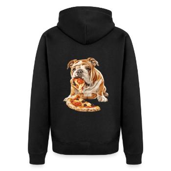 Bouledogue - Veste à capuche bio Premium Unisexe - noir - Dos - Nico (187cm)
