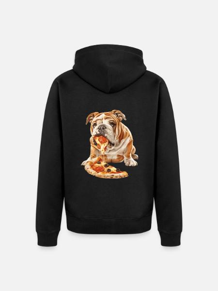 Bulldog - Unisex Premium Organic Zip Hoodie - black