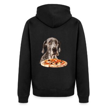 Dogue allemand - Veste à capuche bio Premium Unisexe - noir - Dos - Nico (187cm)