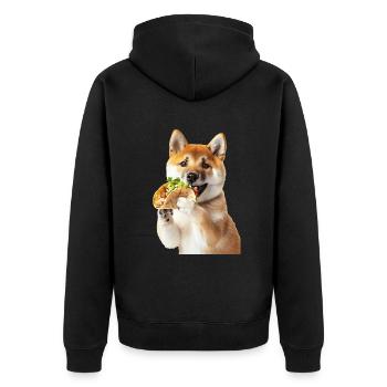 Akita - Veste à capuche bio Premium Unisexe - noir - Dos - Nico (187cm)