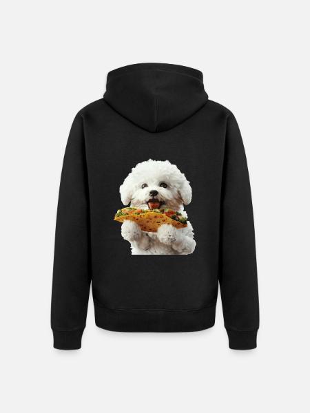 Bichon Frise - Unisex Premium Organic Zip Hoodie - black