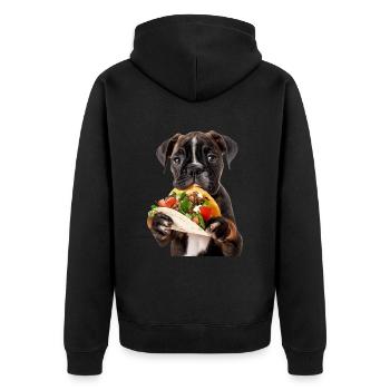 Boxeur - Veste à capuche bio Premium Unisexe - noir - Dos - Nico (187cm)