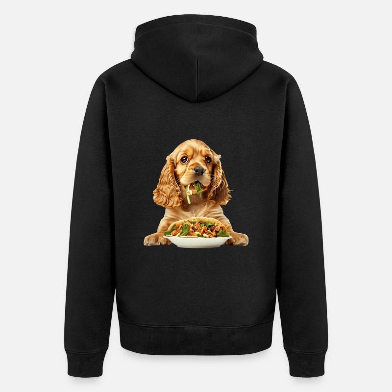 Cocker Spaniel - Veste à capuche bio Premium Unisexe - noir