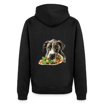 Dogue allemand - Veste à capuche bio Premium Unisexe - noir - Dos - Nico (187cm)
