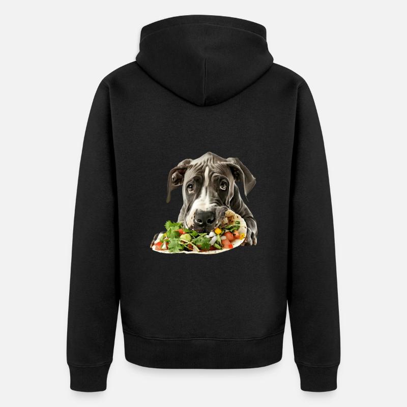 Dogue allemand - Veste à capuche bio Premium Unisexe - noir