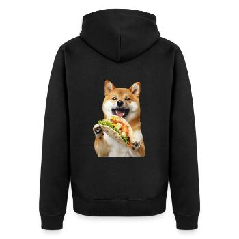 Shiba Inu - Veste à capuche bio Premium Unisexe - noir - Dos - Nico (187cm)