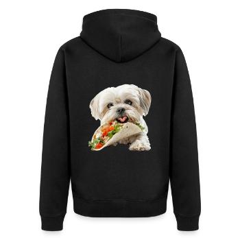 Shih Tzu - Veste à capuche bio Premium Unisexe - noir - Dos - Nico (187cm)