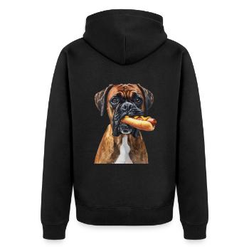 Boxeur - Veste à capuche bio Premium Unisexe - noir - Dos - Nico (187cm)