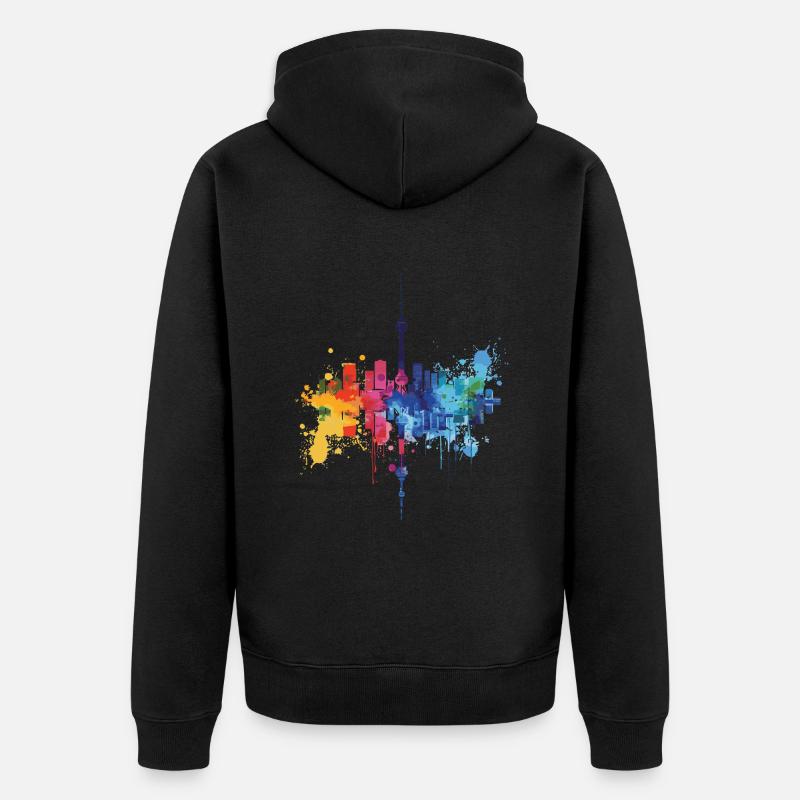 Fukushima - Veste à capuche bio Premium Unisexe - noir