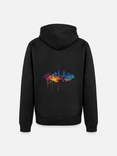 Itami - Unisex Premium Organic Zip Hoodie - black