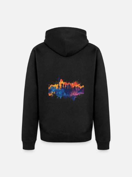 Niigata - Unisex Premium Organic Zip Hoodie - black