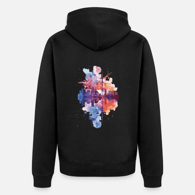 Sakura - Veste à capuche bio Premium Unisexe - noir
