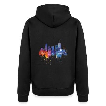 Frise-Sud-Ouest - Veste à capuche bio Premium Unisexe - noir - Dos - Nico (187cm)
