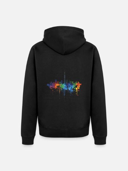 Ube - Veste à capuche bio Premium Unisexe - noir