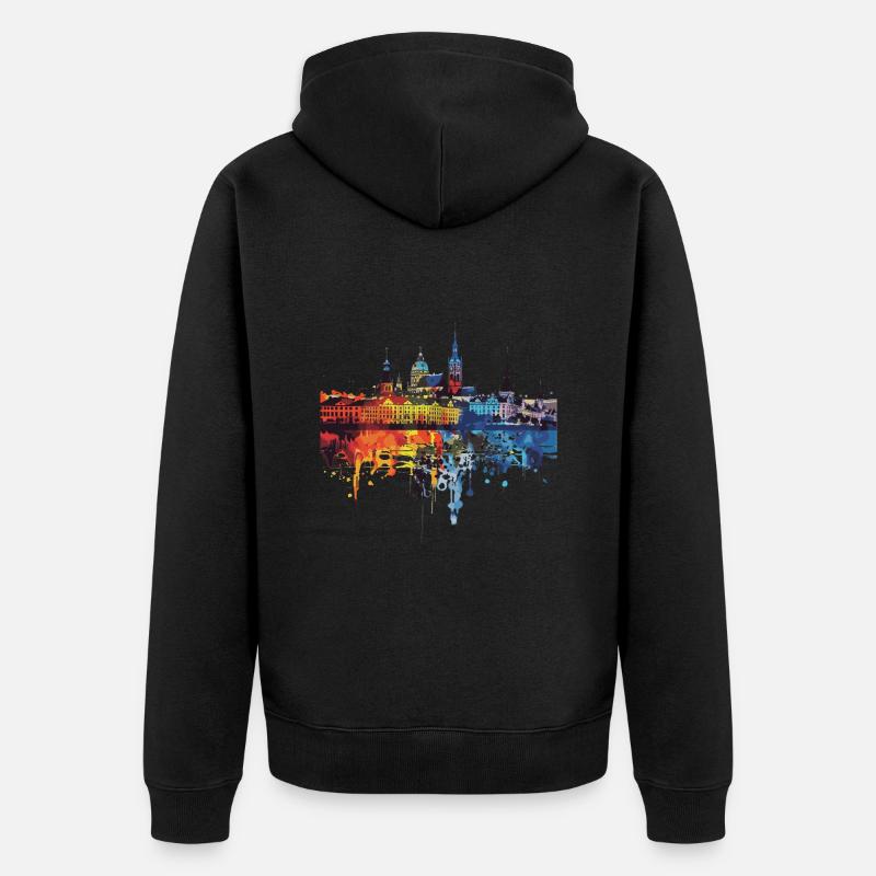 Lodz - Veste à capuche bio Premium Unisexe - noir