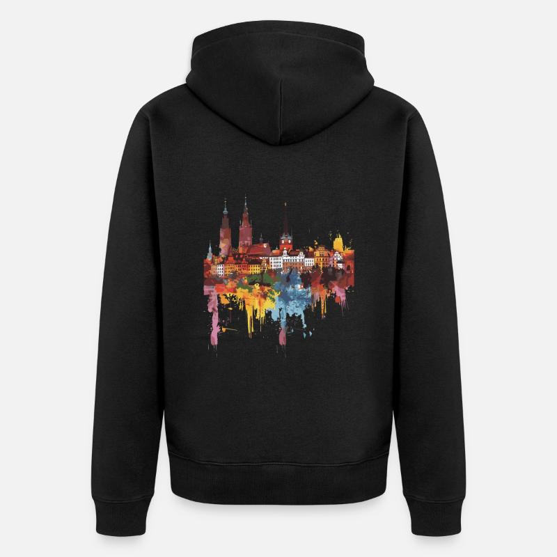 Ruda Śląska - Unisex Premium Bio Zip Hoodie - Schwarz