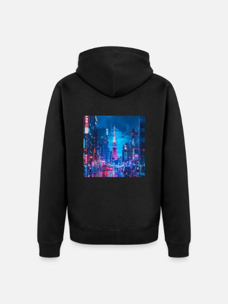 Japan - Unisex Premium Organic Zip Hoodie - black