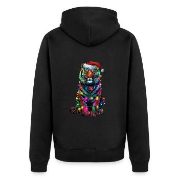 Noël du tigre - Veste à capuche bio Premium Unisexe - noir - Dos - Nico (187cm)