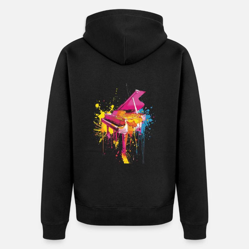 Piano - Veste à capuche bio Premium Unisexe - noir