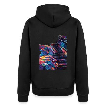 Piano - Veste à capuche bio Premium Unisexe - noir - Dos - Nico (187cm)