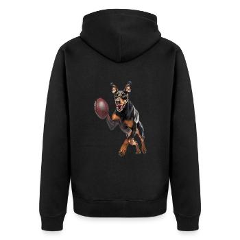 Doberman - Veste à capuche bio Premium Unisexe - noir - Dos - Nico (187cm)