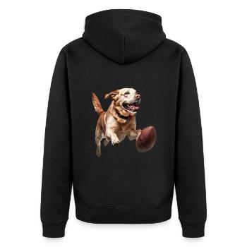 Labrador Retriever - Veste à capuche bio Premium Unisexe - noir - Dos - Nico (187cm)