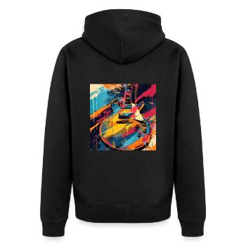 Guitare - Veste à capuche bio Premium Unisexe - noir - Dos - Nico (187cm)