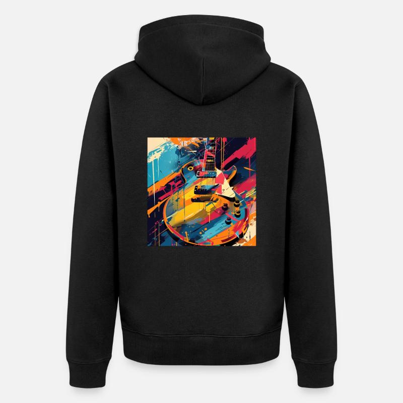 Guitare - Veste à capuche bio Premium Unisexe - noir