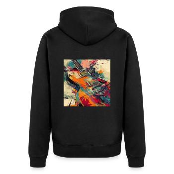 Guitare - Veste à capuche bio Premium Unisexe - noir - Dos - Nico (187cm)
