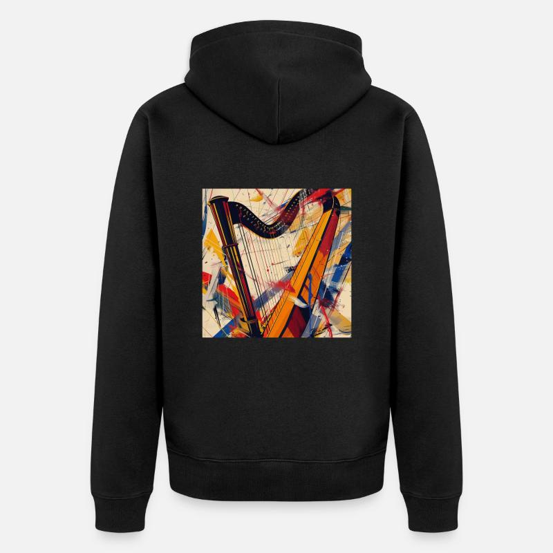 Harpe - Veste à capuche bio Premium Unisexe - noir