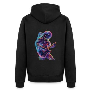 Guitare astronaute - Veste à capuche bio Premium Unisexe - noir - Dos - Nico (187cm)